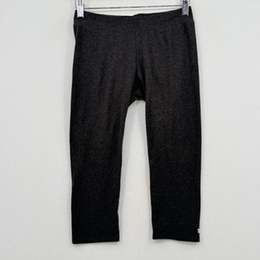 Pact Organic Cropped Leggings Women XS Gray Heathered Capri Athleisure Gorpcore